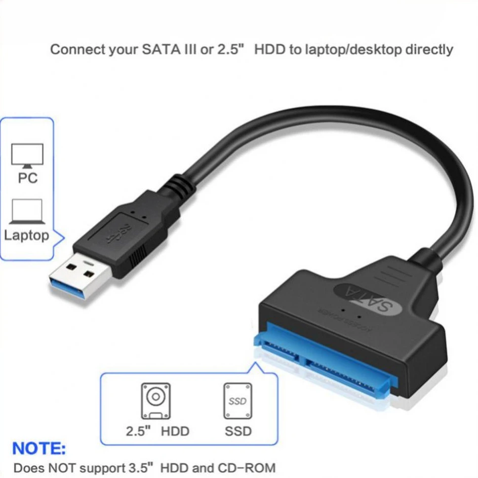 

Usb 3.0 Adapter Cables Computer Connectors 2.0 Sata Up To 6 Gbps Support External Ssd Hard Drive 22 Pin Sat