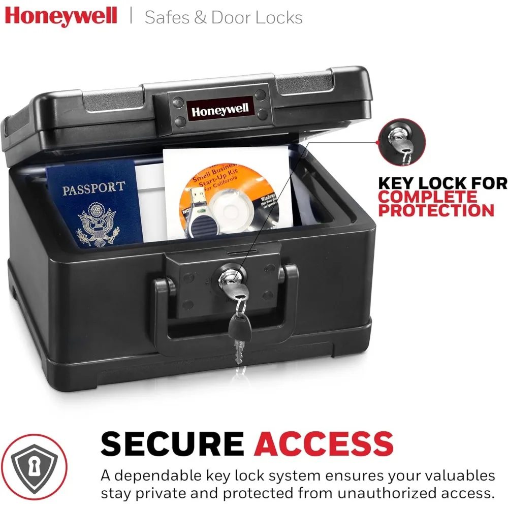 Caja fuerte compacta de seguridad para el hogar con resistencia al fuego y puerto USB para almacenar documentos importantes y dispositivos de almacenamiento digital