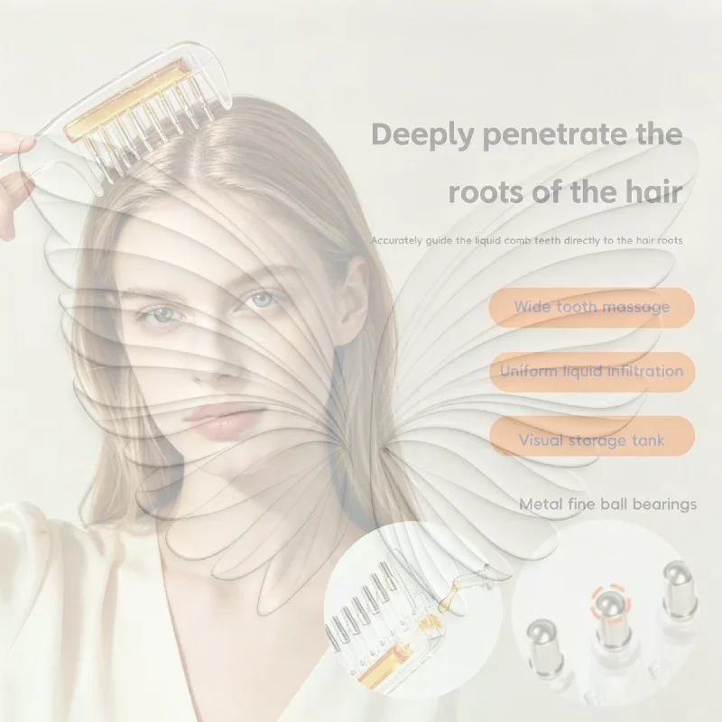 Hair Root Oil Guide Applicator Comb 1Pcs Portable Scalp Massage Brush for Salon Home Hair Nourishing Care