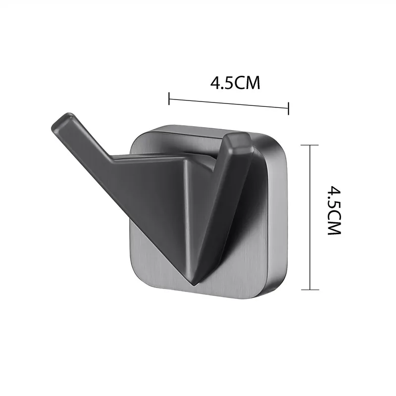 

Toilet gun gray single hook bathroom coat hook no punching towel clothes wall hanging type
