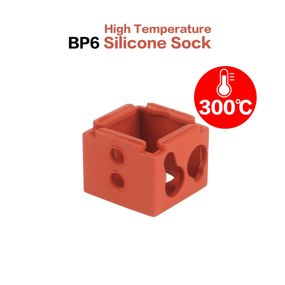 Bloco de calor de alumínio para extrusora J-cabeça, impressoras Hotend 3D, alta temperatura, silicone meias peças, BP6 aquecimento bloco acessórios