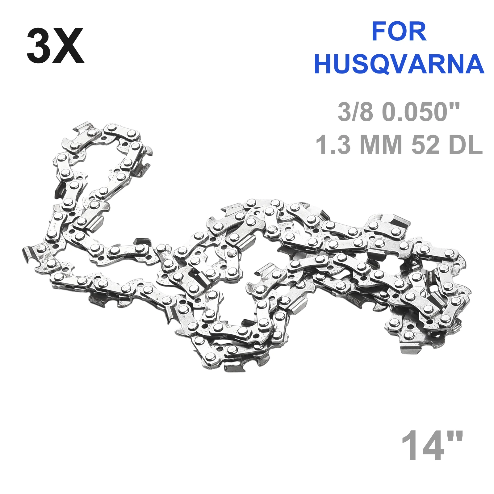 3 szt. Łańcuch do piły łańcuchowej 14 cali 35 cm Stalowe łańcuchy do piły łańcuchowej Pitch 3/8 LP Logging 52 Drivelink Do pił elektrycznych 135 235 236 Akcesoria
