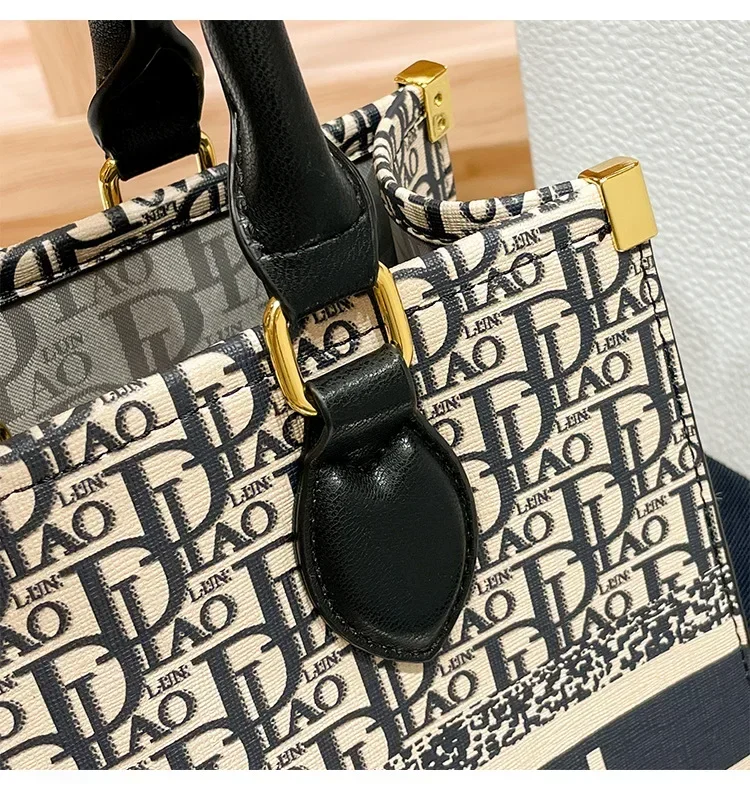 Bolso de mano con bordado de gran capacidad para mujer, bandolera de hombro de alta calidad, a la moda, de lujo, Gg, novedad de 2024