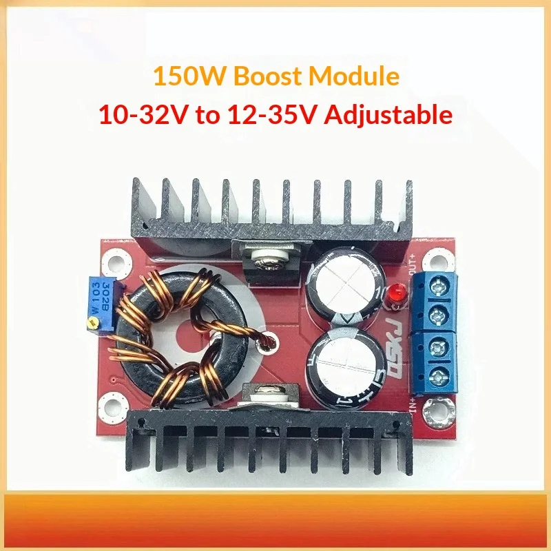 150W high-power DC adjustable boost module 10-32V to 12-35V car notebook mobile power supply