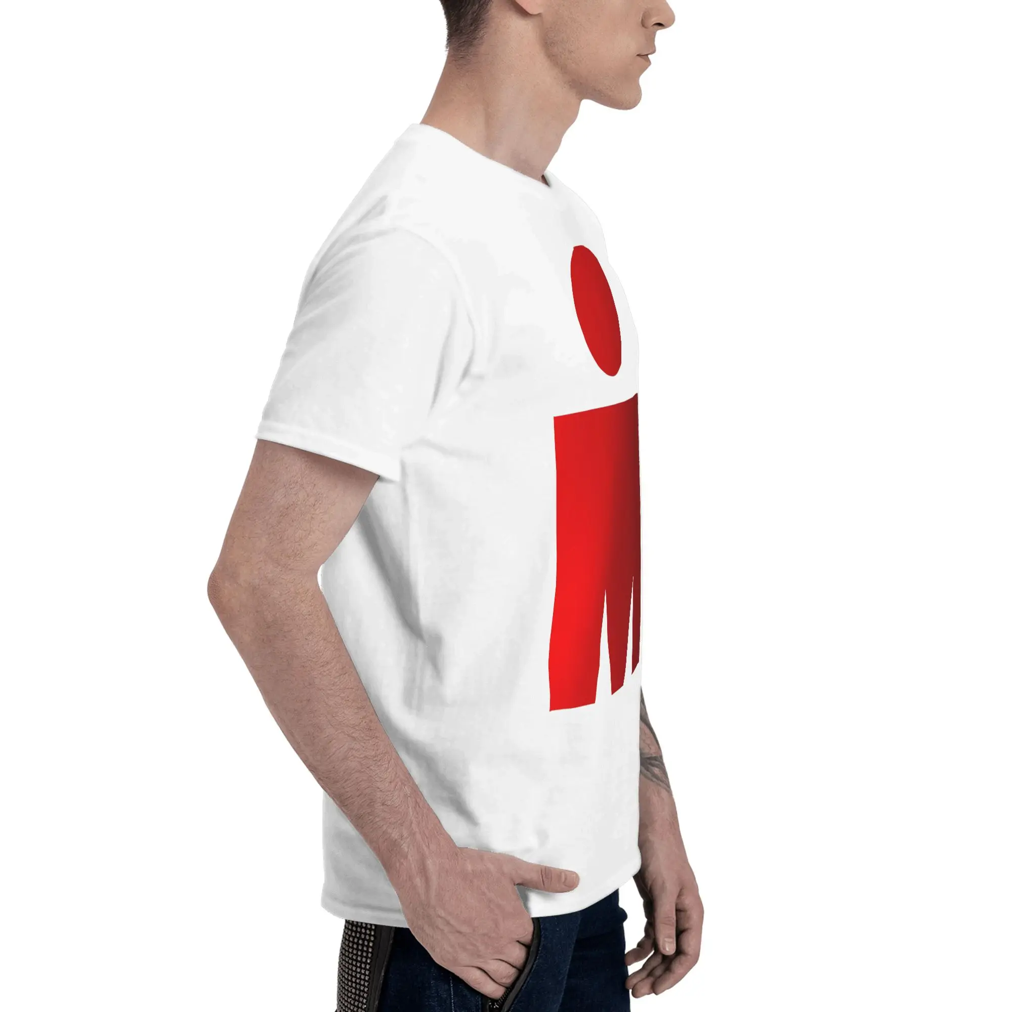 M Dot Logo Lengthening Reversible T-shirt Fresh And Casual Tees