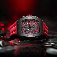 TSAR BOMBA Luxury Tonneau Quartz Watch for Men Japanese Movement, Stainless Steel Case,  Elegant Dress Wristwatch photo 3