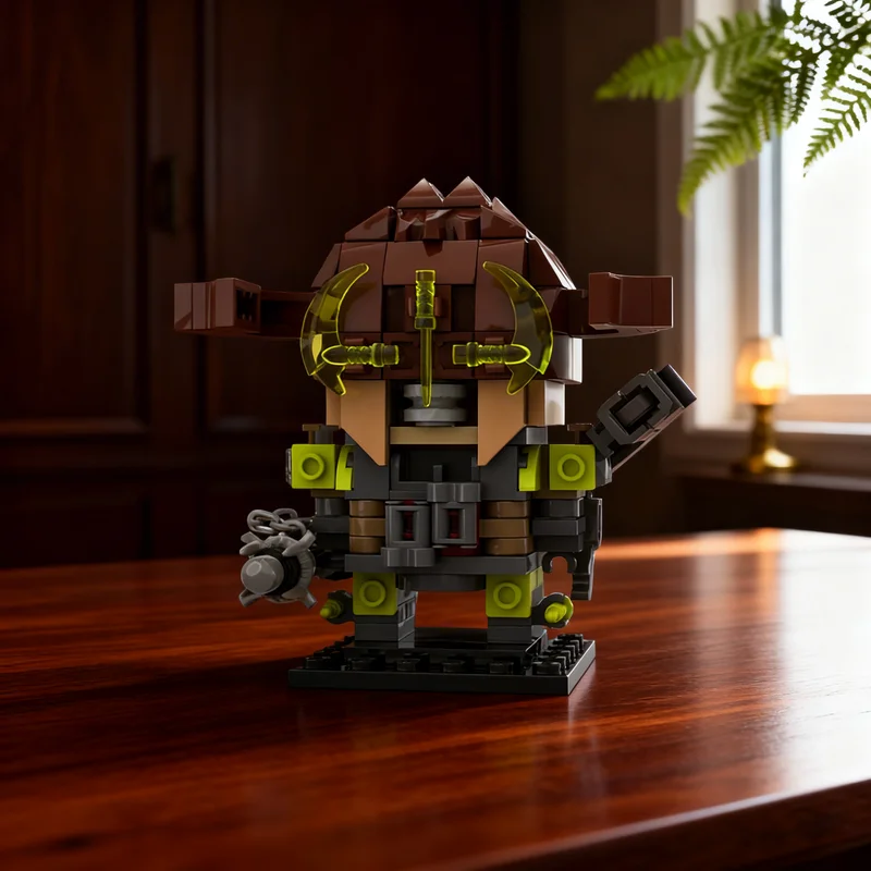 175pcs MOC BrickHeadz DOOM Cultist Slayer Model Building Blocks Toys Assemble Display Brick Collection Idea Creative Education