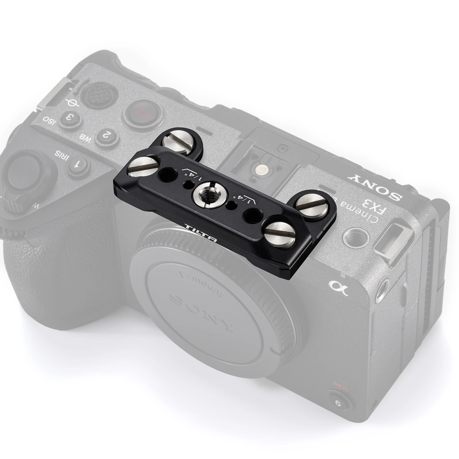 TILTA voor Sony FX5 FX3 FX30 Hot Shoe Topplaat voor Sony FX5/FX3/FX30 V2 - Zwart