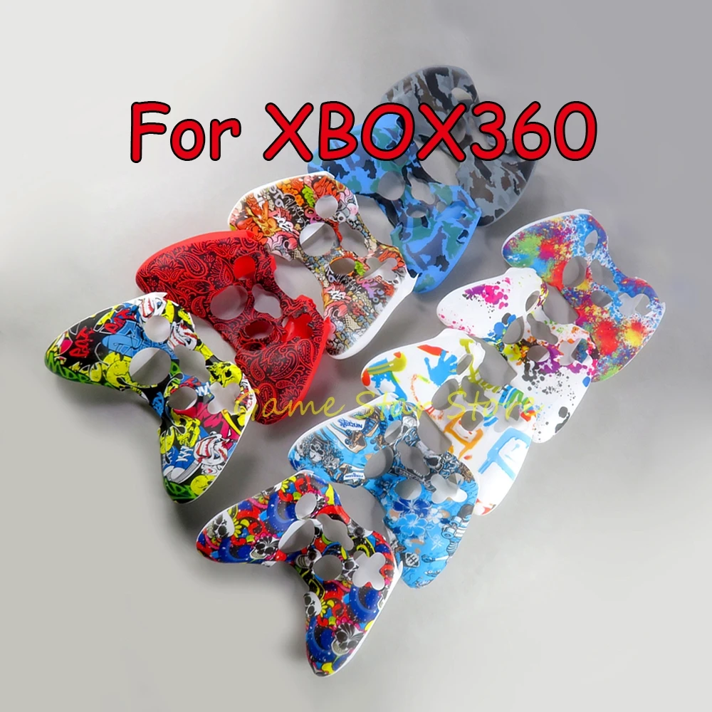 30pcs-for-xbox-360-xbox360-controller-water-transfer-printing-silicone-rubber-case-protective-cover-skin-game-accessories