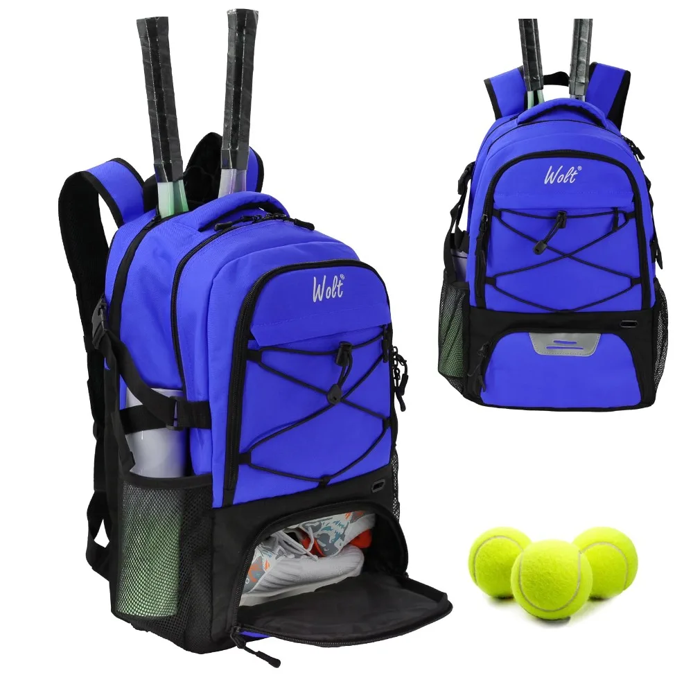 

New Large Capacity Wolt Tennis Bag Shoes Compartment Wear-resistant Basketball Backpack Breathable Soccer Ball Backpack