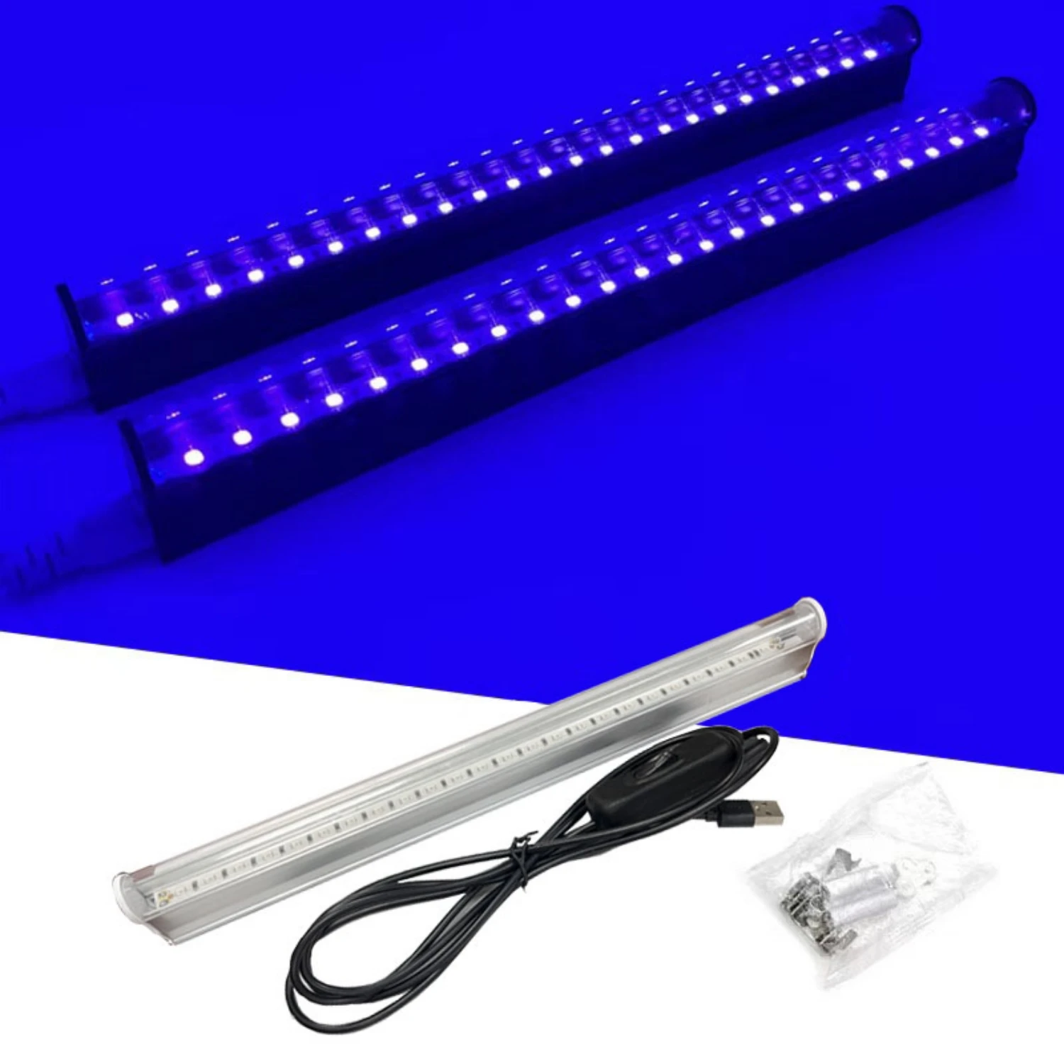 

Nice 5V UV Black Light UV T5 Tube 6W Ultraviolet Lamp Bulb 395nm UVA Nail Dry Lamp Money Detector Decor Blacklight