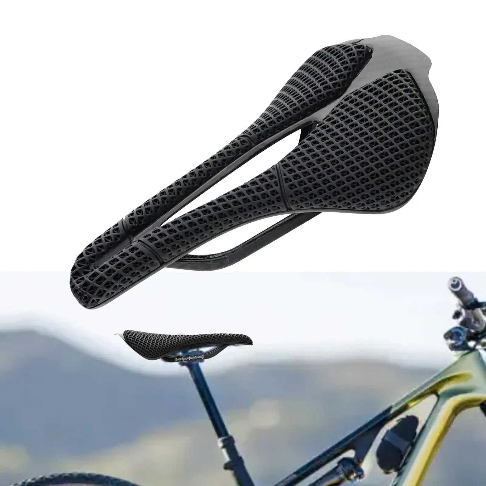 

Bicycle Saddle Shock Absorbing Seat Cushion Lightweight Bicycle Accessories 3D