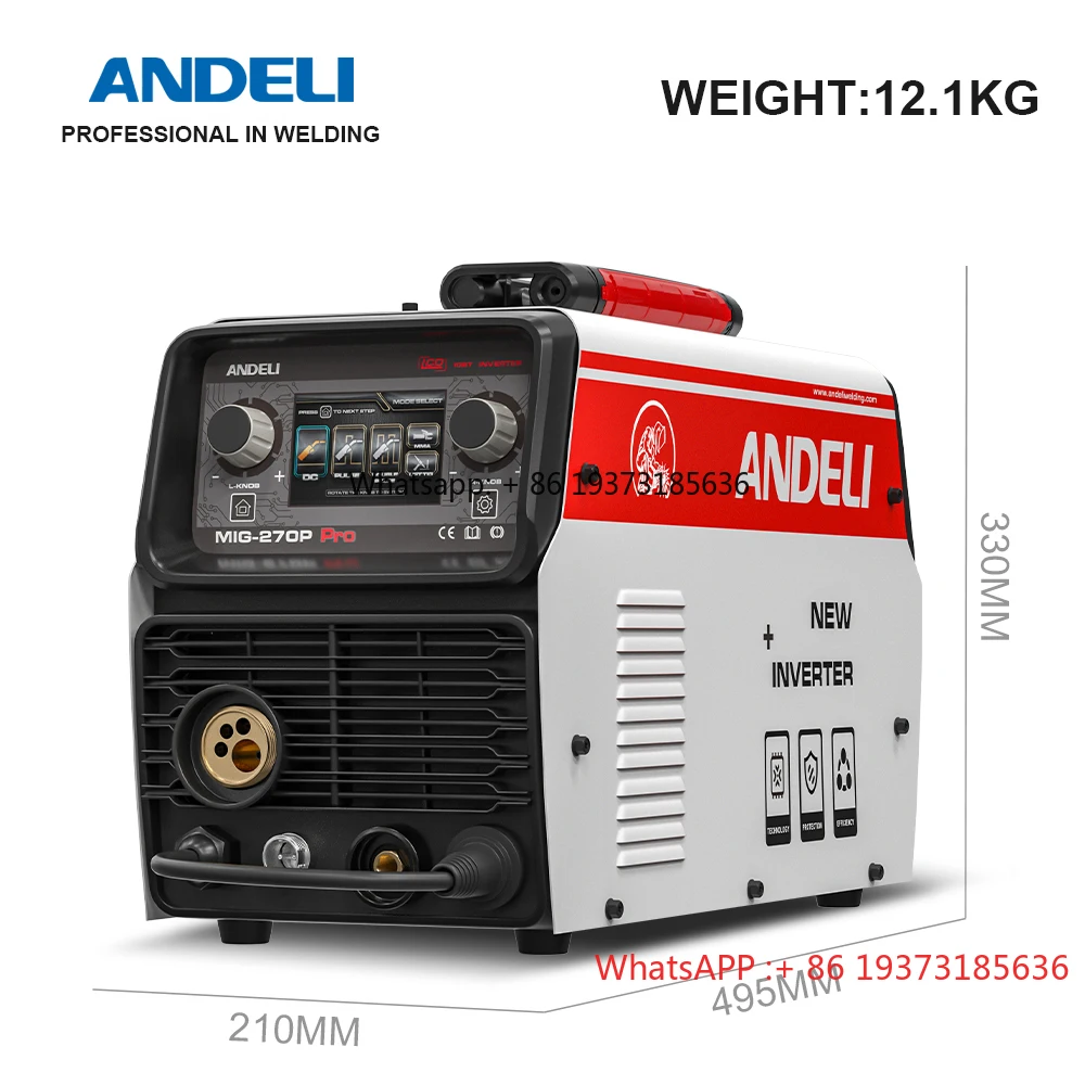 ANDELI 220V Double Pulse   LCD    MIG-270 MIG ALUMINIUM Welding Machine