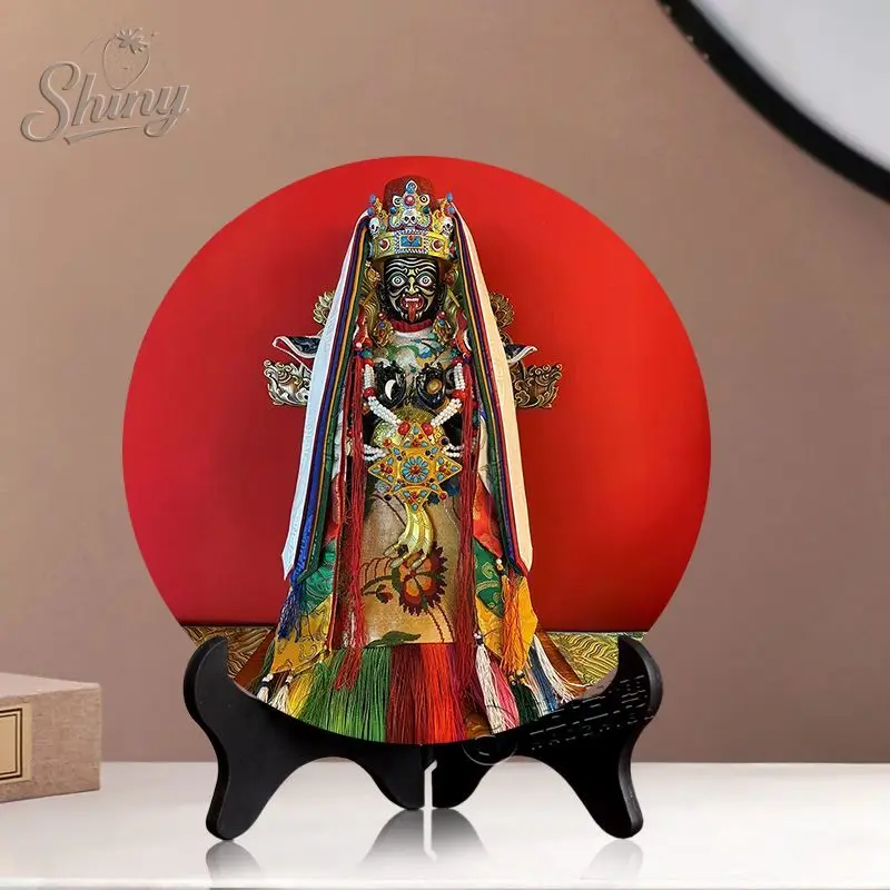 

Zakirum Display Stand Tibetan God of Wealth Painting Thangka Home Worship Crystal Ornament