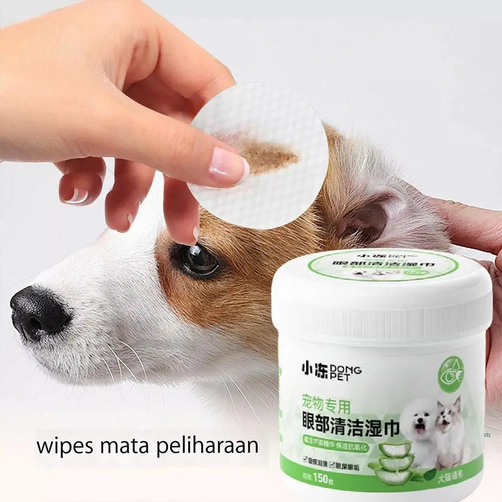 No Irritation Pet Wipes Eyes Tear Stain Remover Ear Wipes Cleaning Wet Pet Paper Wipes Towels Tearmark Cleaning Dog I6g2