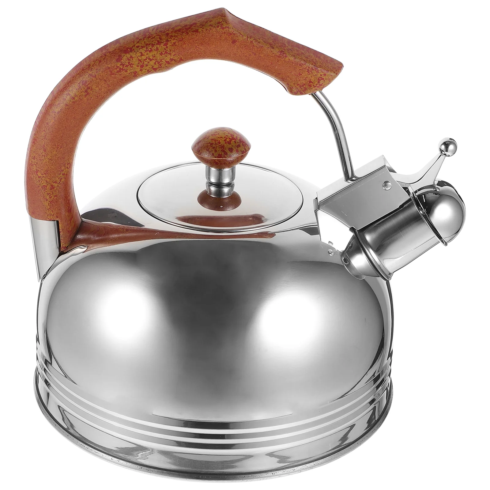 

Whistling Tea Kettle Stovetop Stainless Steel Teapot with Ergonomic Handle Metal Water Pot Whistling Kettle