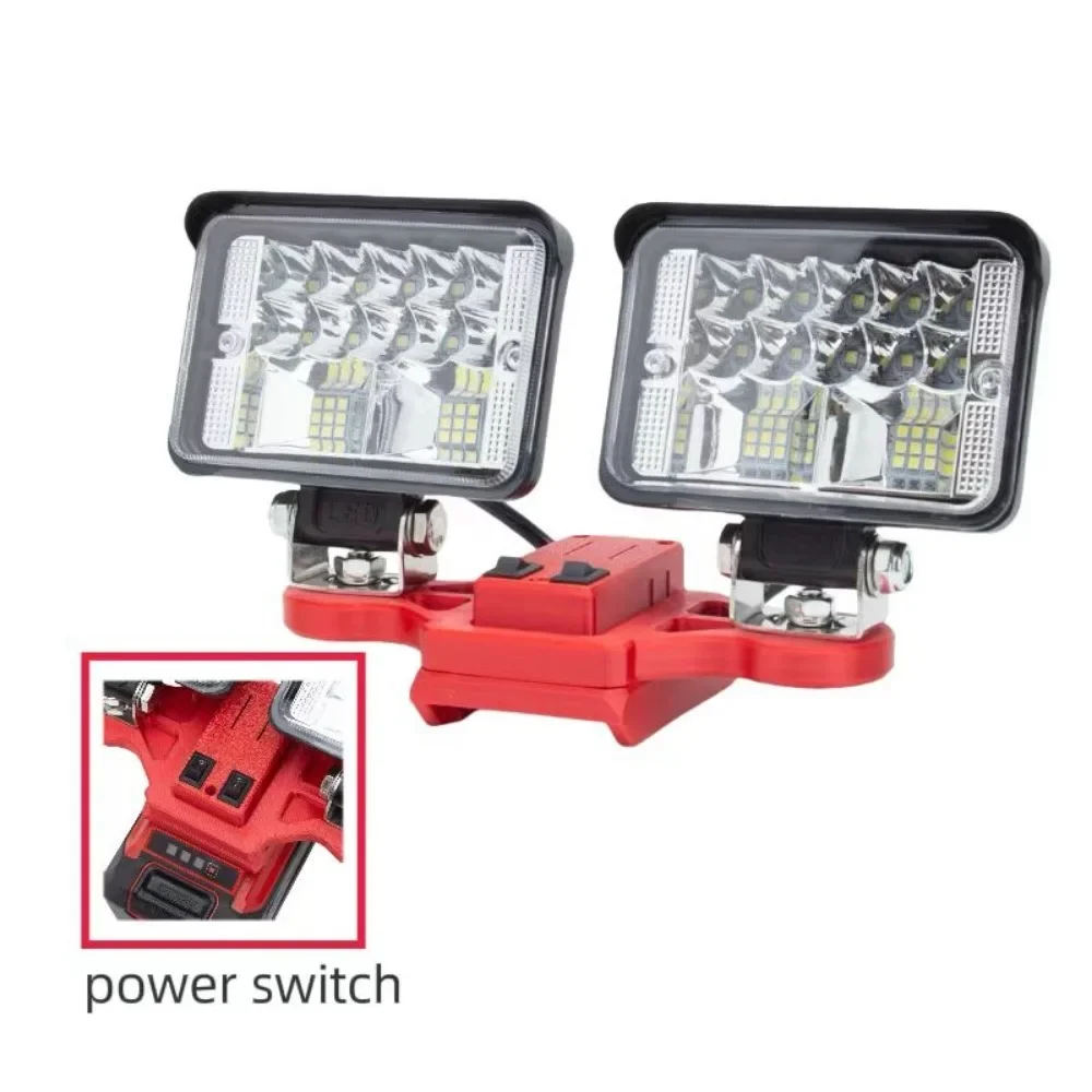 56w sem fio portátil led luz de trabalho para ozito einhell 18v bateria ferramenta holofote lanterna com usb e porta de carregamento tipo c