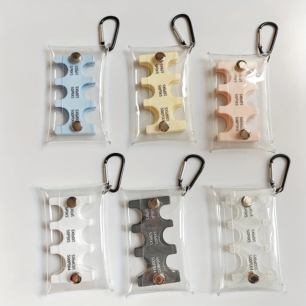 New Colourful Portable Coin Clip Organizer Small Wallet Loss Prevention Japanese Currency Sorting Travel Transparent Card Case