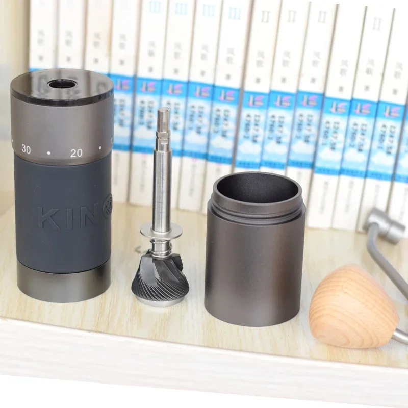Kingrinder K4 /k6 manual coffee grinder 420 stainless steel 48 mm stainless steel Titanium plating burr portable coffee mill - Image 3