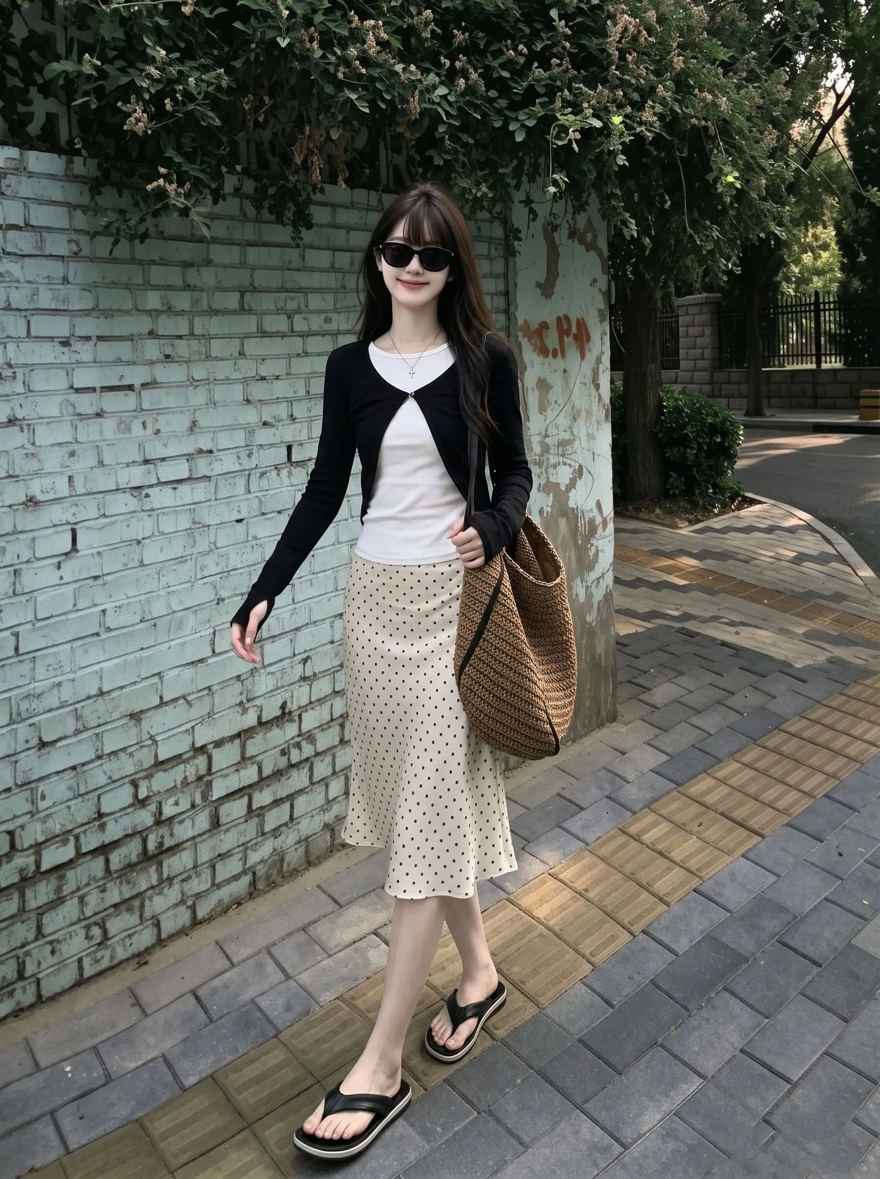 Early Autumn Korean Style Long Sleeve T-Shirt Women's Base Layer Patchwork Color Block Knitted Top Fashion Sensation Fake Two...