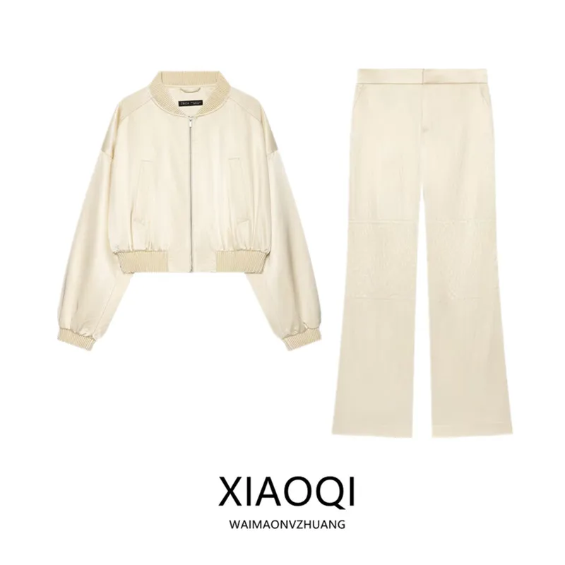 Fall 2026 New Women's Long Sleeve Pilot Jacket Short Outerwear Commute Style Zipper Closure Other Material 100% Short Length