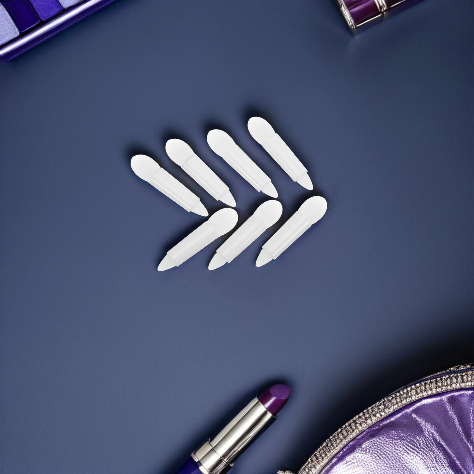 

50Pcs Beauty Tool Sets Silicone Dual-Ended Lip Brush Large Glitter Eyeshadow Applicator Lip Mask Spoon Reusable Makeup Brushes