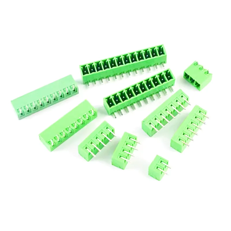 10PCS 15EDG 3.81mm Bent Pin Plug-In Terminal Block KF2EDG 2/3/4/5/6/7/8/9/10/11/12/13P Needle Socket Complete Set