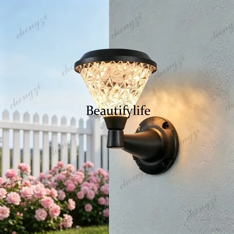 L181  Outdoor wall lamp, waterproof courtyard garden, solar fence, outdoor corridor corridor terrace light