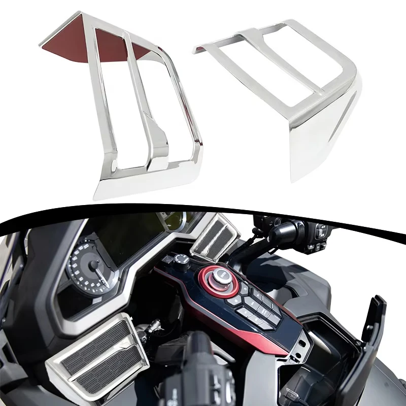 

Motorcycle Chrome Front Speaker Grilles Accents Decorative Cover For Honda Goldwing GL 1800 F6B GL1800 Tour DCT 2018-2023