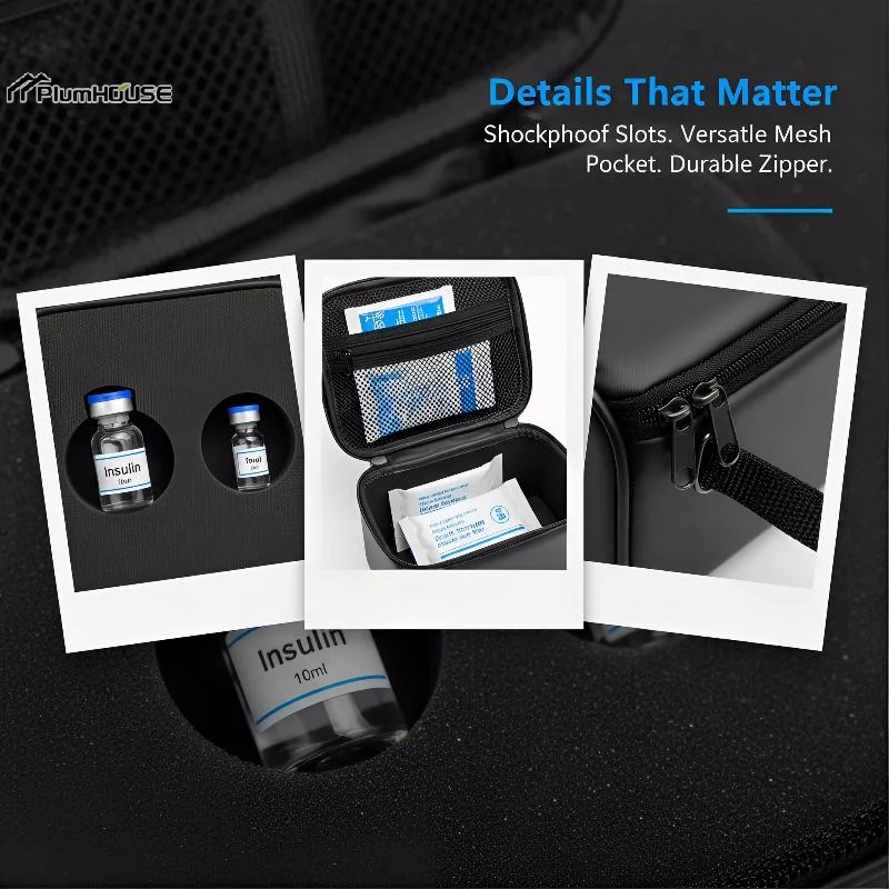3ML/10ml Insulin Vial Storage Case 9/10/15/30 Slots Dust-proof Insulin Vial Protector Wear-resistant Shockproof