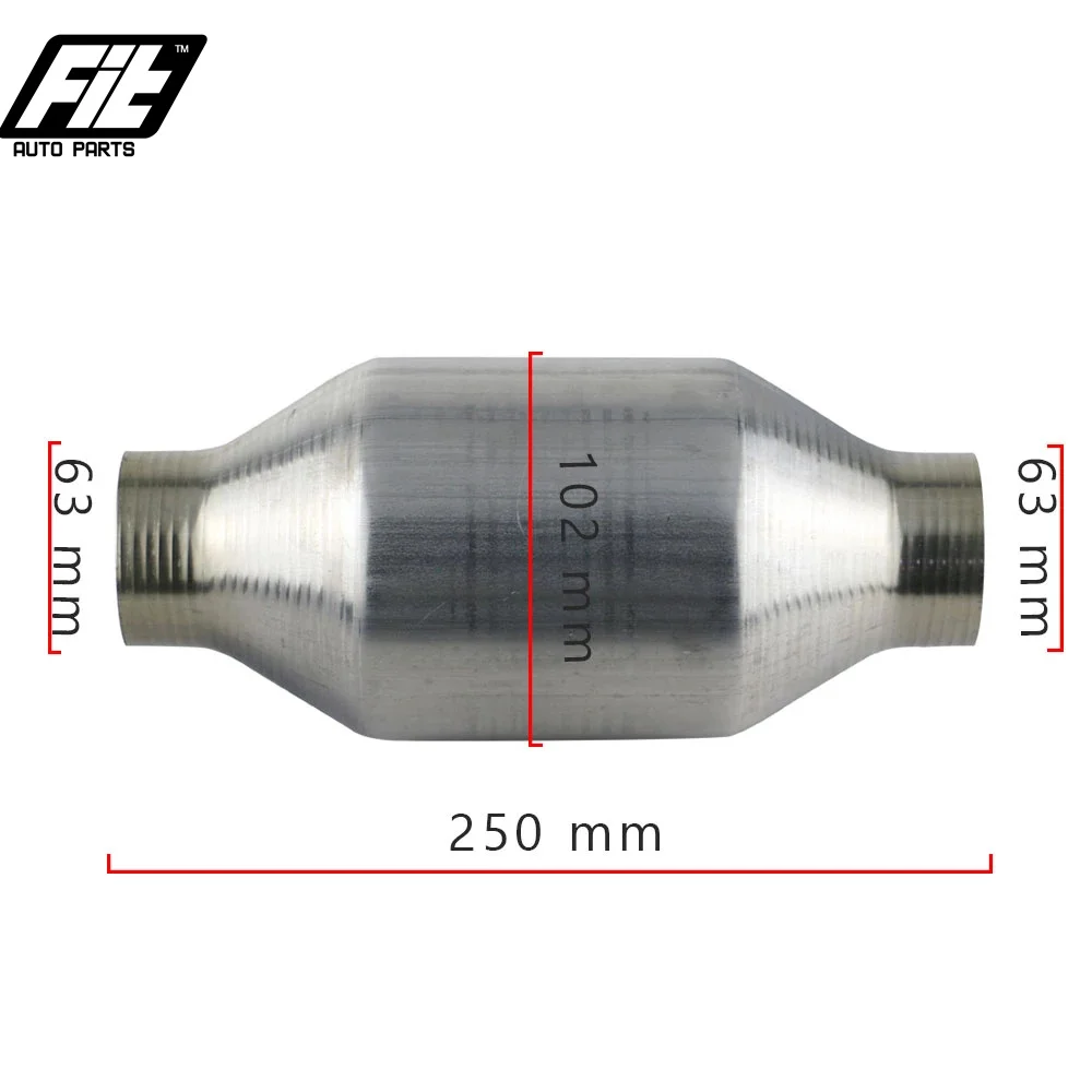 High Quality Car Ceramic Catalytic Converter in 300 Cell High Flow Muffler Catalyst Converter Euro 2 Standard