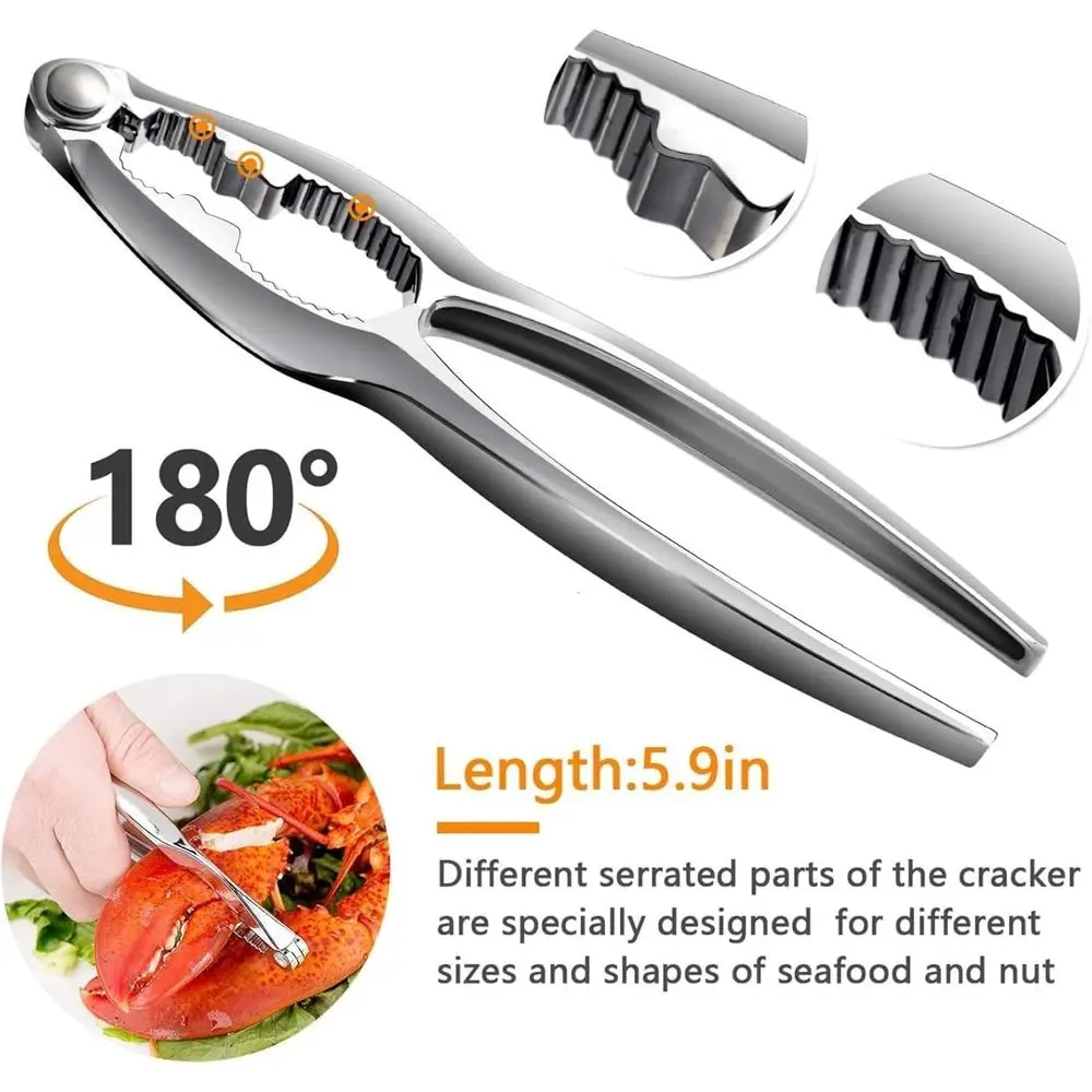 Complete 21-Piece Seafood Tool Kit with Crab Crackers, Shellfish Forks, Lobster Shellers, Scissors, and Storage Bag