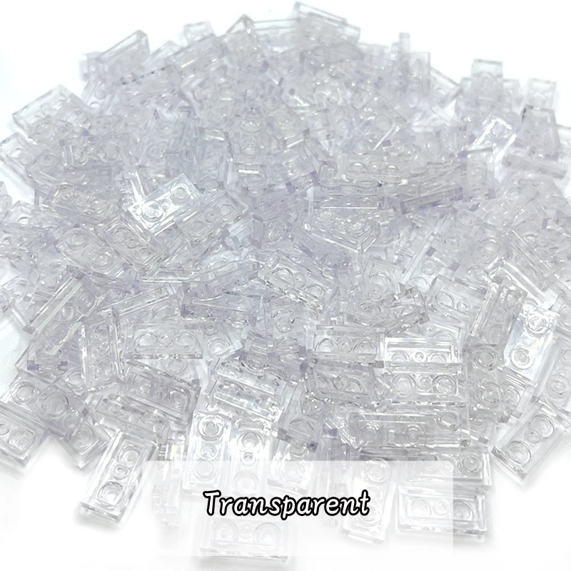 Transparente Platte 1x2 Baustein MOC-Teile Bunte Bausteine für Pixel Art Kreativ Kompatibel mit 3023 100 Stück/Lot – Detail 6