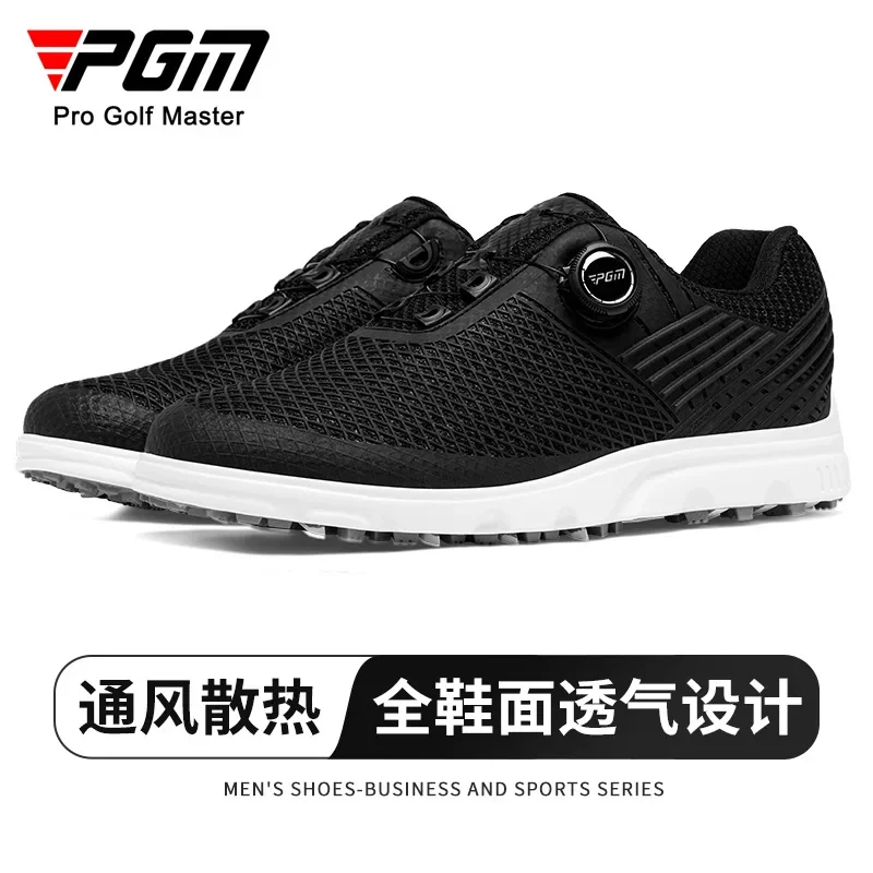 PGM Golf Shoes Men's Sports Shoes Summer Breathable and Ventilated Men's Shoes Anti Slip Nails Golf