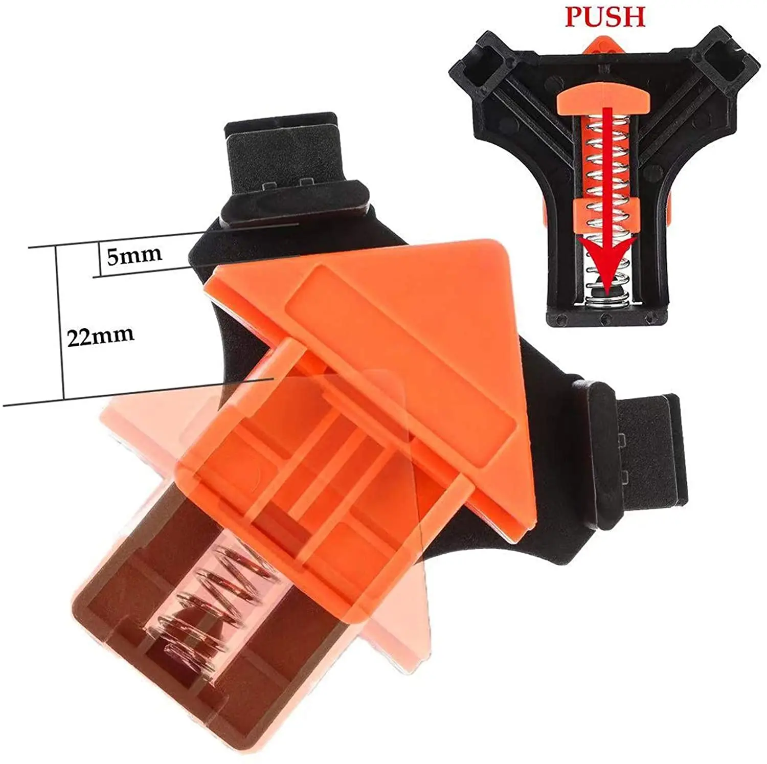 Abrazadera de ángulo recto, Clips de fijación de 90 grados, abrazadera de esquina para marco de fotos, herramienta manual para carpintería, refuerzo de fotos de muebles, 4 Uds.