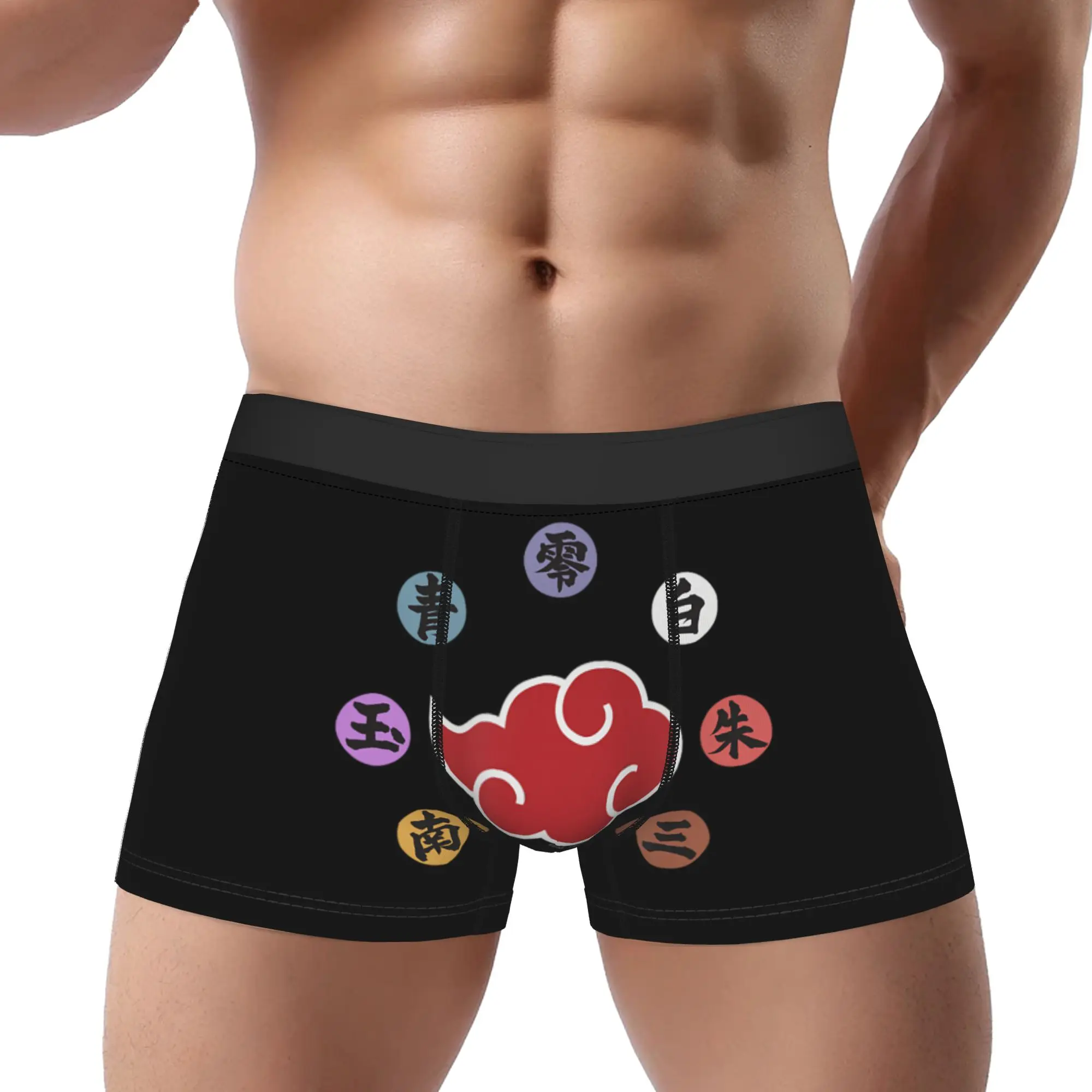 

Bandai boxers Naruto Shippuden Akatsuki Rings Anime Underpants Breathbale Panties Men Underwear Comfortable Shorts Boxer Briefs