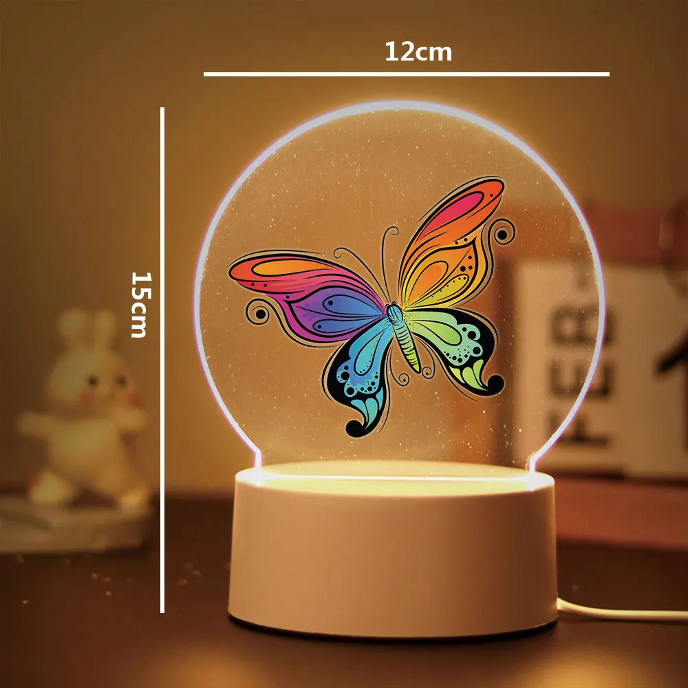 Flying butterflies Color Changeable Table Lamp For Bedroom Decor Light Boys Girls Birthday Gift