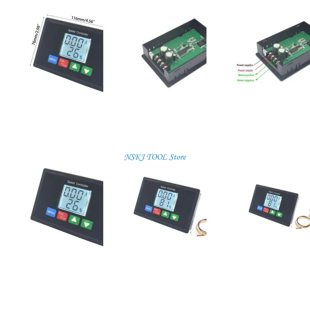 

L8RC цифровой дисплей 0 ~ регулируемый регулятор привода для двигателя постоянного тока 12 В, 24 В, 36 В, 48 В