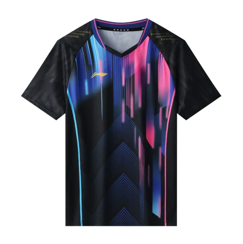 New Table Tennis Sportswear Badminton Tennis Short-sleeved Training Suit Breathable Quick-drying Sweat-absorbent T-shirt Top