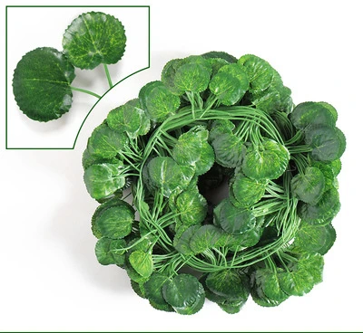 Künstliche Pflanze Hochzeits feier DIY Dekoration grüne Rebe falsche Blumenkranz Blätter Haupt dekoration Wandbehang Dekor – Detail 13