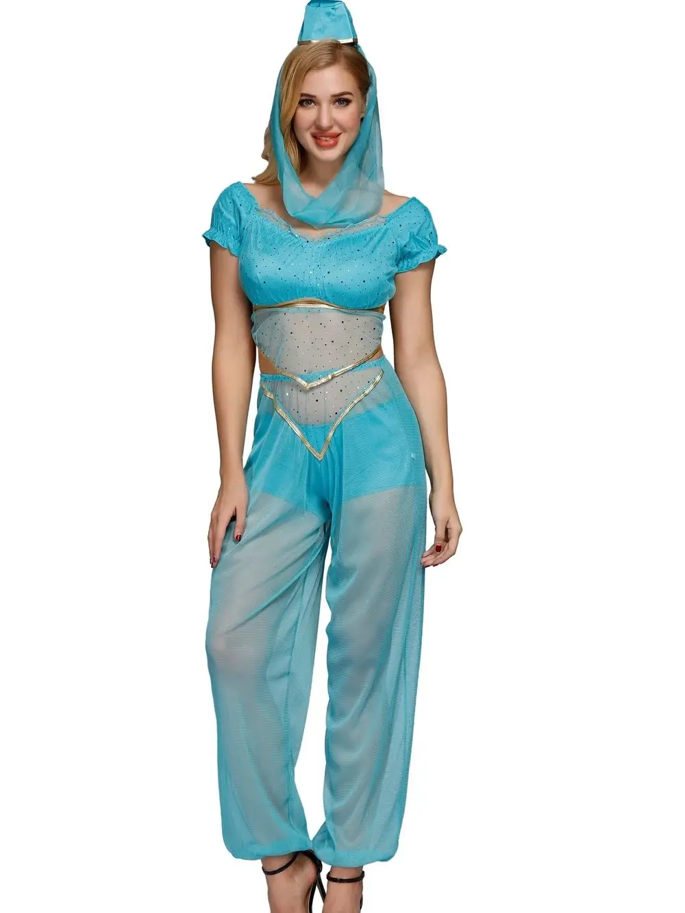 

Belly Dancer Costume Women - Arabian Princess Halloween Genie Costume