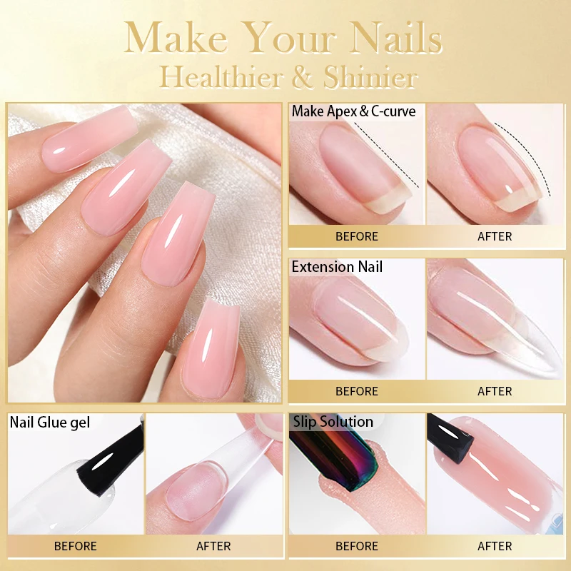 BORN PRTTY 250 g säurefreier Nagelpresse, Nagelvorbereitung, Dörrgerät, lufttrockenes Verstärkungsgel, superklebender Schmuck-Dekor, UV-Nagellack – Detail 6