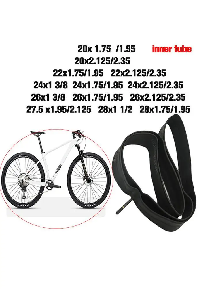 AliExpress NONE Bicycle Inner Tube 20/22/24/26/27.5/28 Inch Inner Tube Available in Multiple Options