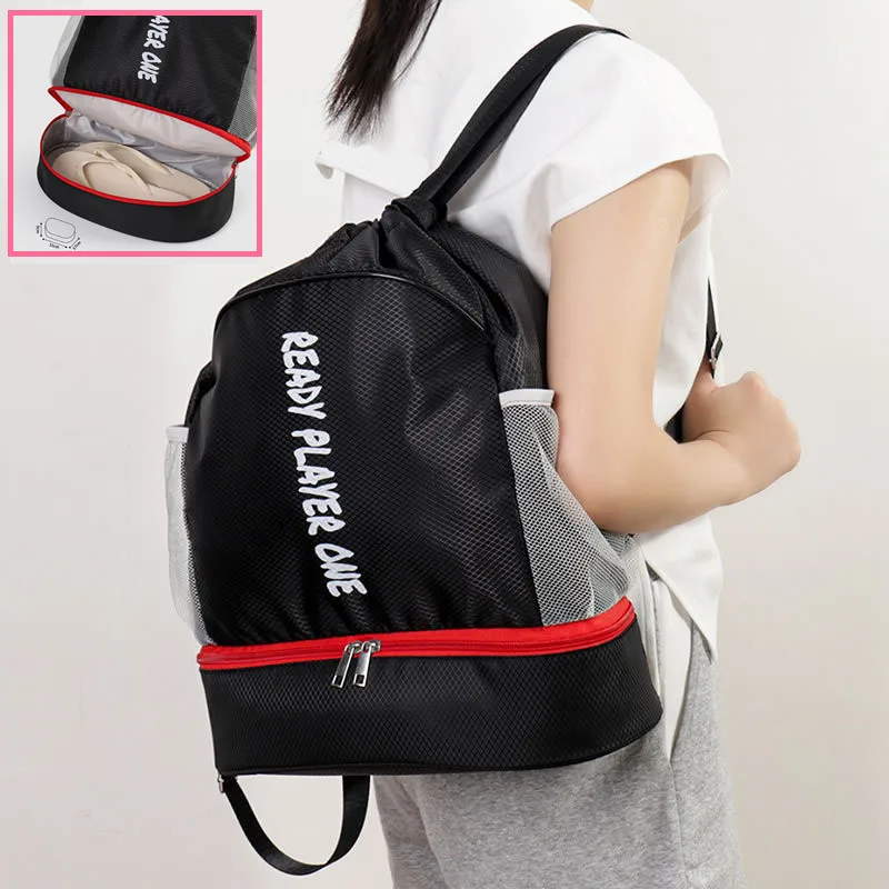 

Waterproof Swimming Backpacks Sport Male Drawstring Training Shoulder Bolsas Shoe Pocket Exercise Women Travel Gym Bag For Men