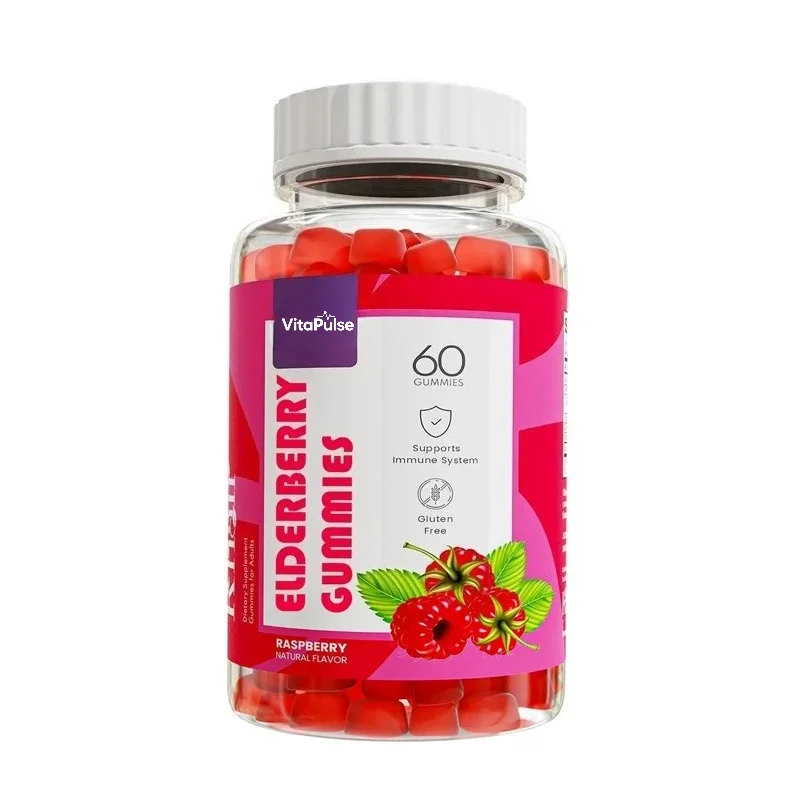 Halal Elderberry Gummies - Super Antioxidant Supplement To Enhance Immunity - Non GMO, Vegetarian, Gluten Free, 60 Gummies
