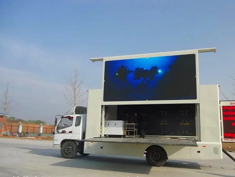 Shenzhen Full Color Outdoor Mobile Truck LED Display P4 P5 P6 P8 P10, IP65 Waterproof Vehicle Advertising Screen for Road Show