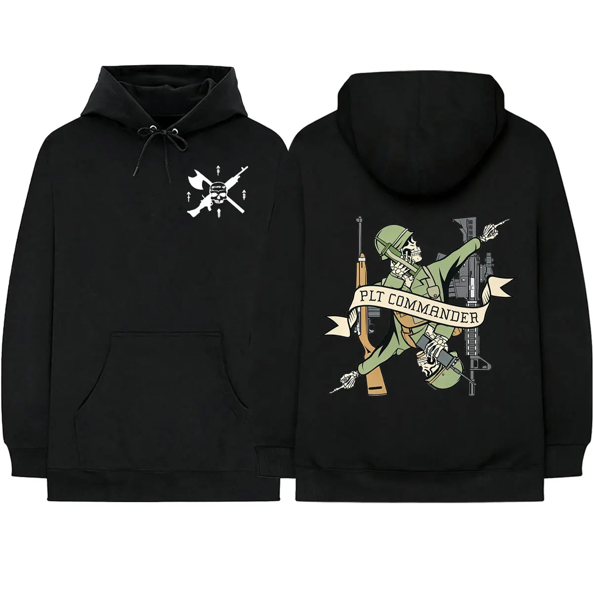 Forward Observations Group Platoon Commander Death Card Hoodies Men's Women Clothing Gothic Long Sleeve Pullovers Sweatshirts