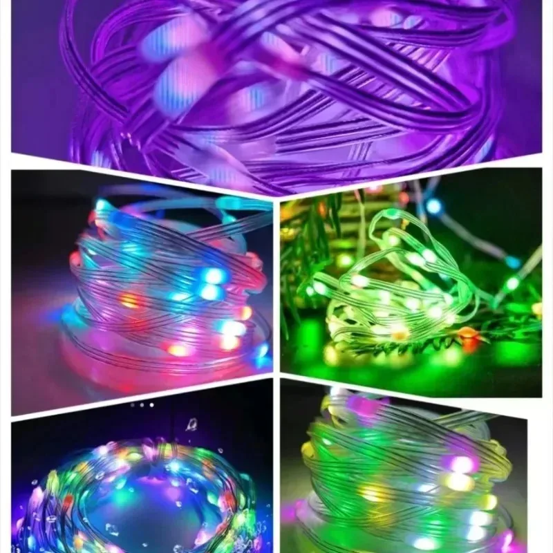 DIY Smart RGB LED Lights USB Bluetooth APP Control Color Changing String Light for Home Party Decoration view 5