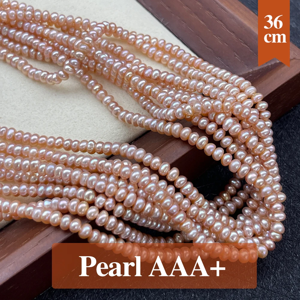 

Punch Natural Freshwater Pearl Beads Button Pearl Loose Spacer Beaded for Women Making DIY Jewerly Necklace Bracelet 3-3.5mm