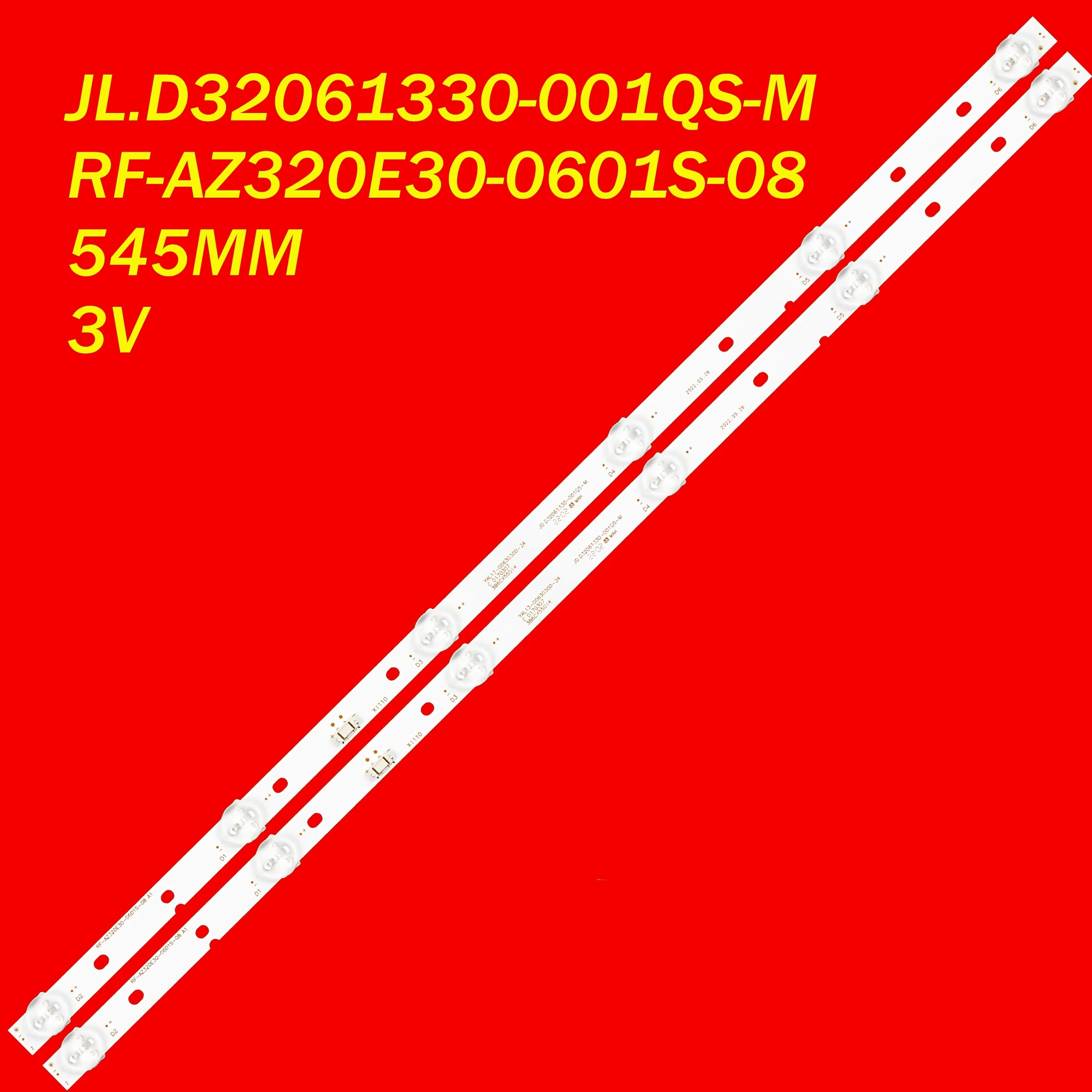 10-30pcs LED Backlight For TV 32L3750VM 32E3 32E8 32E5 32KX2 32E366W 32KW5C 32K5H RF-AZ320E30-0601S-08 JL.D32061330-001QS-M